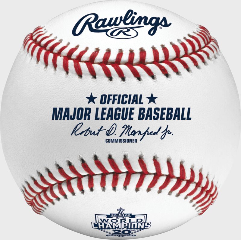 Rawlings Mlb Los Angeles Angels World Series Champions 20th Anniversary Baseball White | sruaYUCm