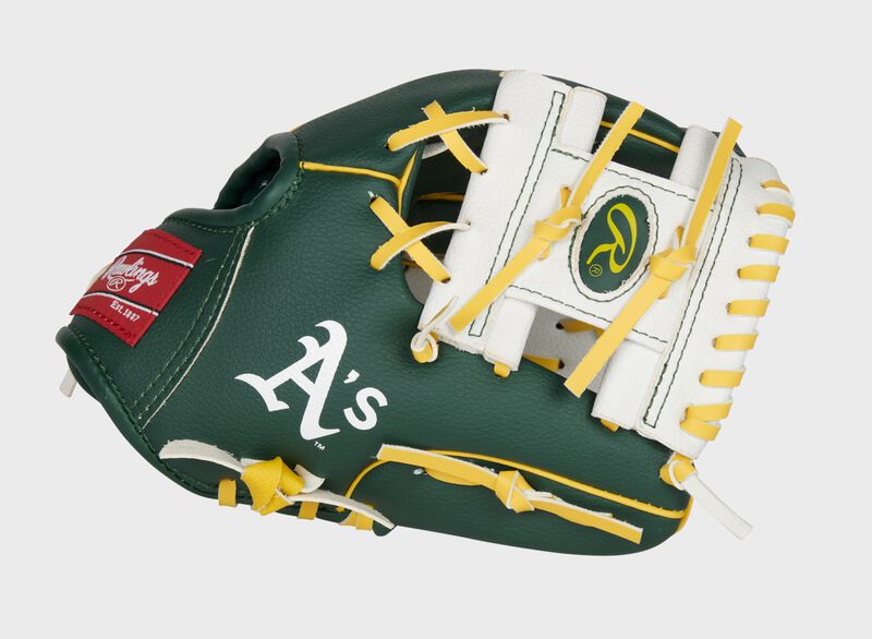 Rawlings Oakland Athletics 10-Inch Team Logo Outfield Green / White | Nxu3CjYw