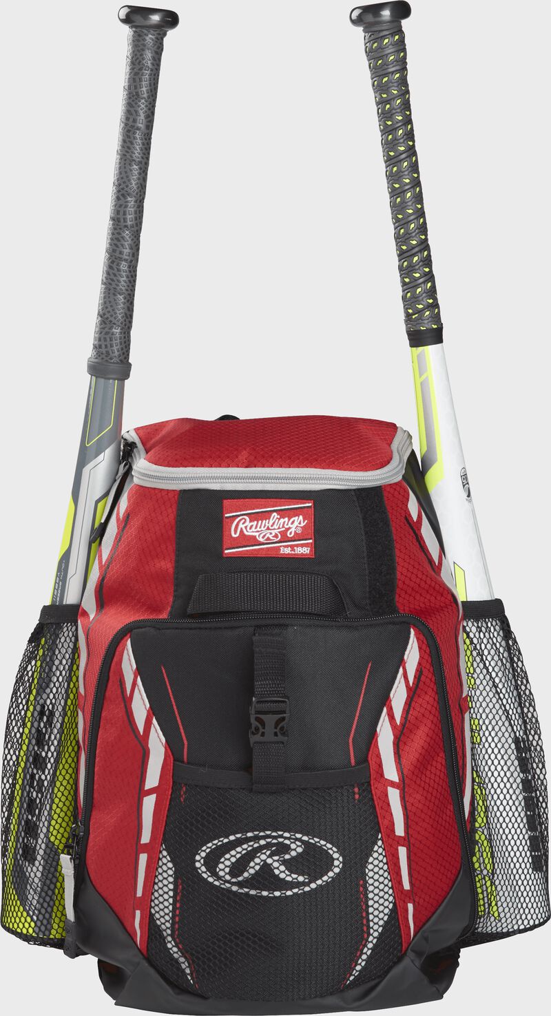 Rawlings Players Team Backpacks Black / Red | X5h4Kt9F