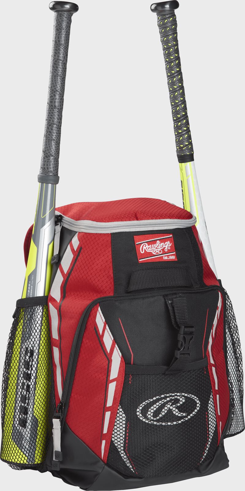 Rawlings Players Team Backpacks Black / Red | X5h4Kt9F