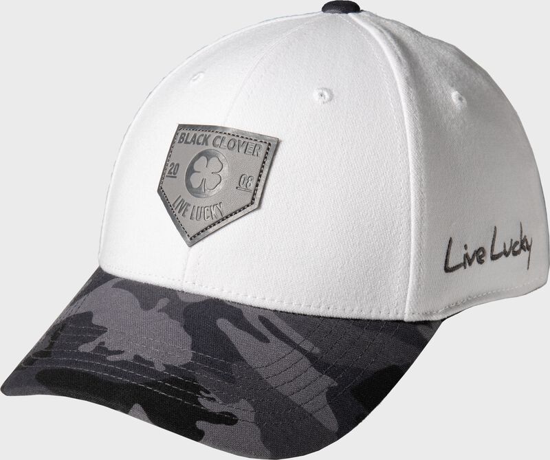 Rawlings Rawlings Clover Leather Patch Camo Fitted Hat White | tsm80Rhq