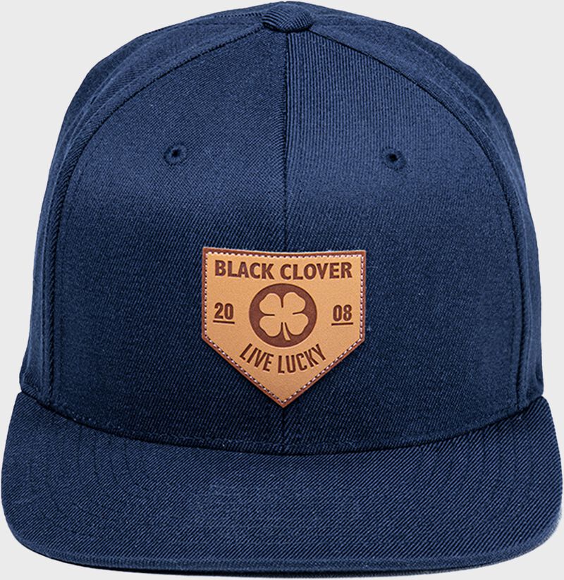 Rawlings Rawlings Clover Leather Patch Flat Bill Hat Blue | DajAjeTv