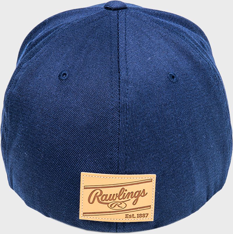 Rawlings Rawlings Clover Leather Patch Flat Bill Hat Blue | DajAjeTv