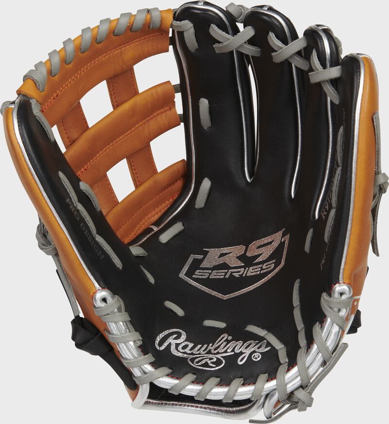 Rawlings Rawlings R9 Contour 12-Inch Outfield Black / Brown | QnSRgQ0n