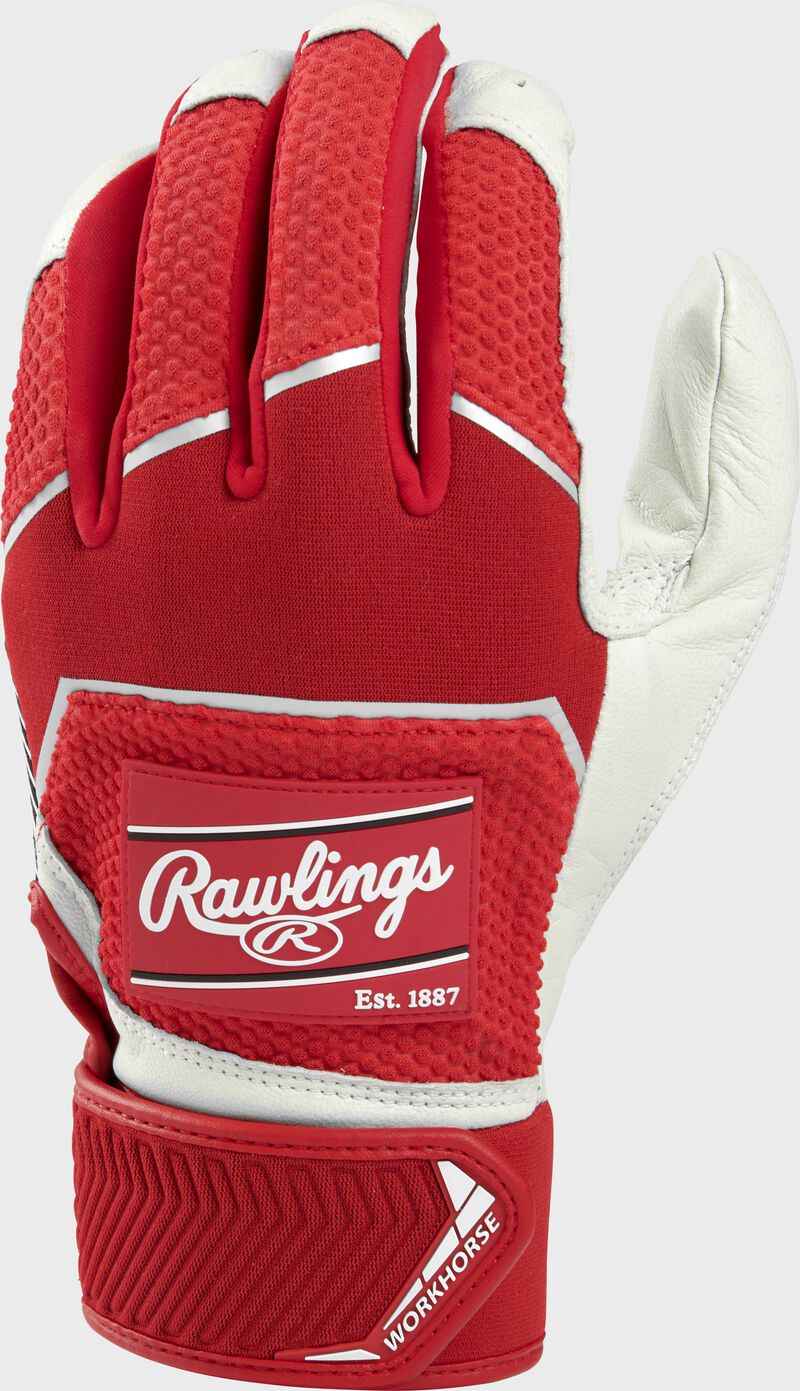 Rawlings Rawlings Workhorsetings Sizes Batting Gloves White / Red | Hn3FnWat