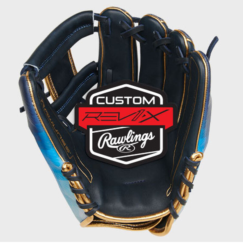 Rawlings Rev1x Custom Infield Black / Blue | Uxv3xD4Z